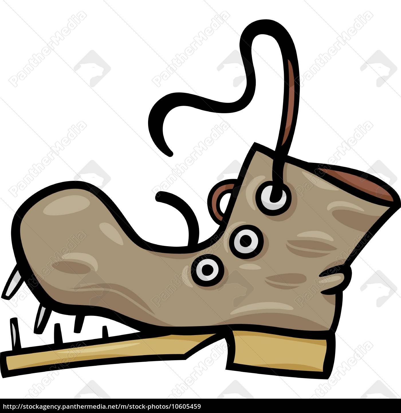 tweet Sindsro Et kors gammel sko eller boot tegneserie clipart - Stockphoto #10605459 |  PantherMedia Billedbureau