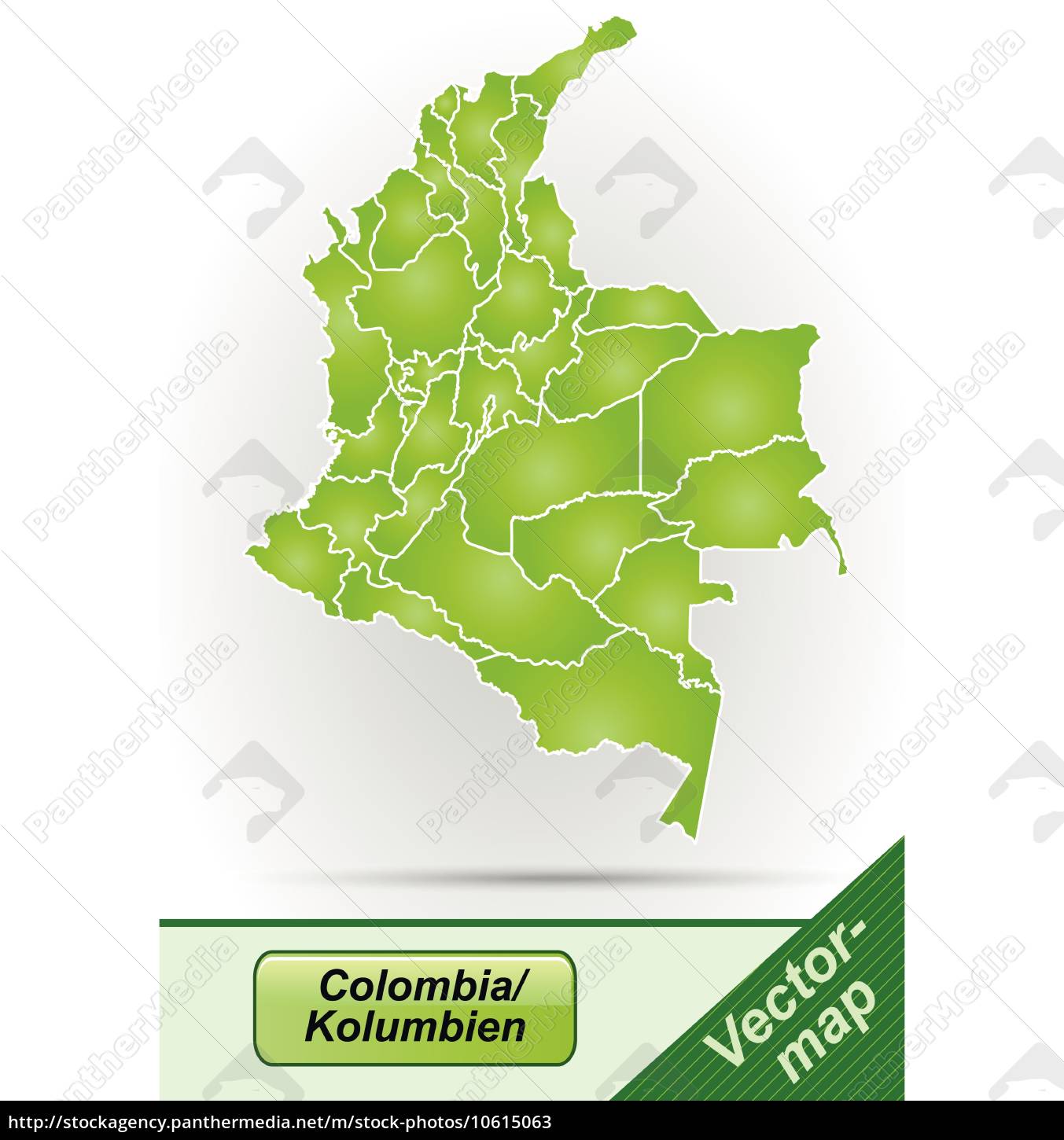 forpligtelse forår Snuble grænse kort over colombia med grænser i grøn - Royalty Free Image #10615063  | PantherMedia Billedbureau