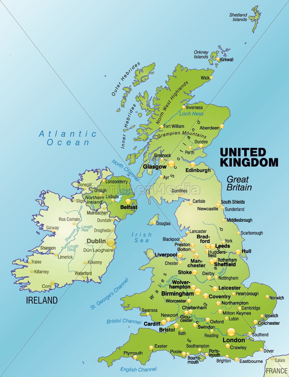 kort over england som et oversigtskort i gr 248 n Royalty Free Image 