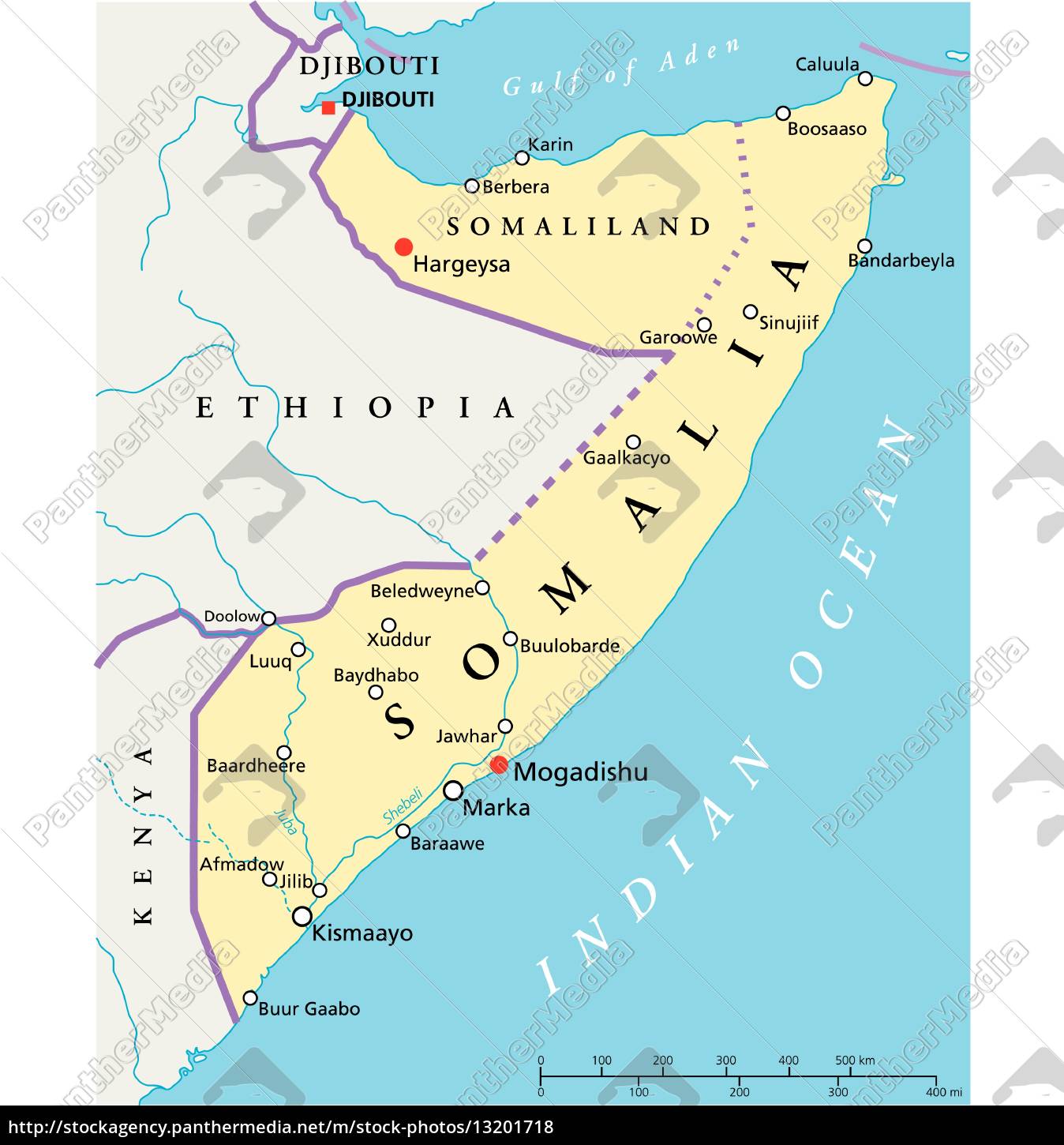 Somalia Kort somalia politisk kort   Stockphoto   #13201718   PantherMedia  Somalia Kort