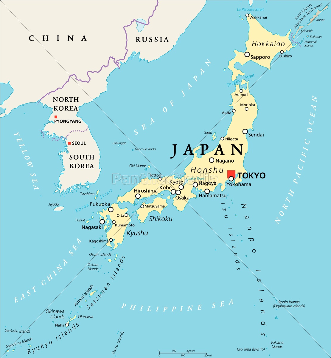 ~japan Politisk Kort 14761805 High 