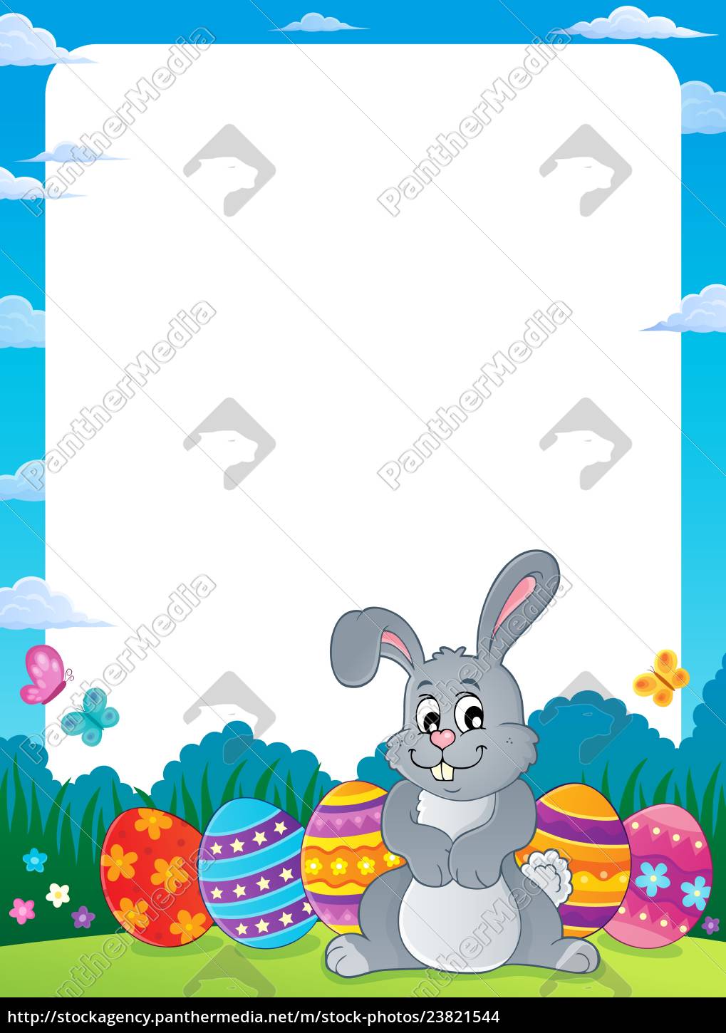 ramme med påske kanin tematiske - Stockphoto #23821544 | PantherMedia Billedbureau
