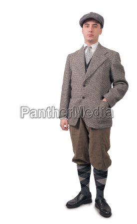 ung vintage tøj med hat 1940 stil på hvid - Stockphoto #24601322 | PantherMedia Billedbureau