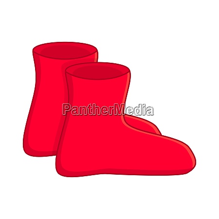 Kemi presse bølge gummistøvler cartoon simple røde gumboots isoleret - Stockphoto #25929772 |  PantherMedia Billedbureau