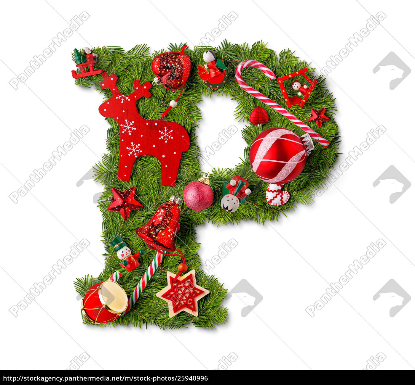 Christmas Alfabet Bogstav P Stockphoto 25940996 Panthermedia Billedbureau